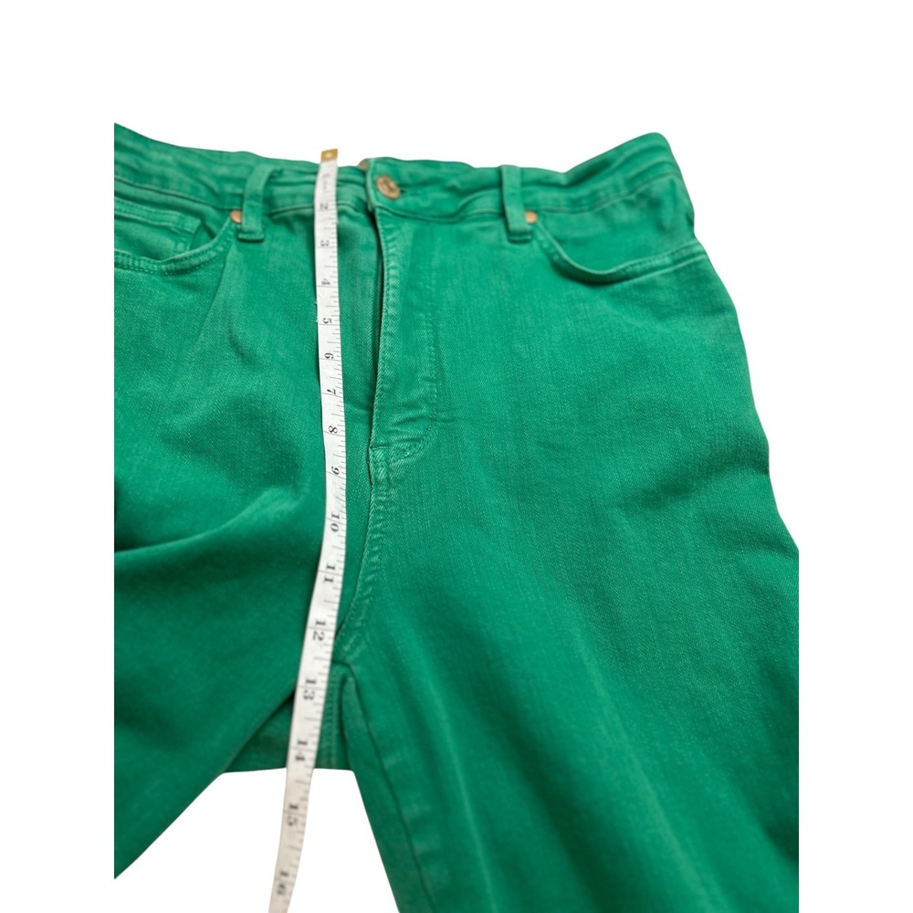 Judy Blue Kelly Green High-Waist Tummy Control Wide Leg Crop Jeans 15/32 - Picture 9 of 10